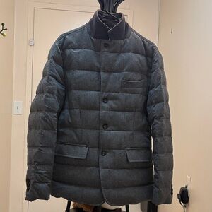 Moncler Wool Down Men's Gray Puffer Jacket Size 3